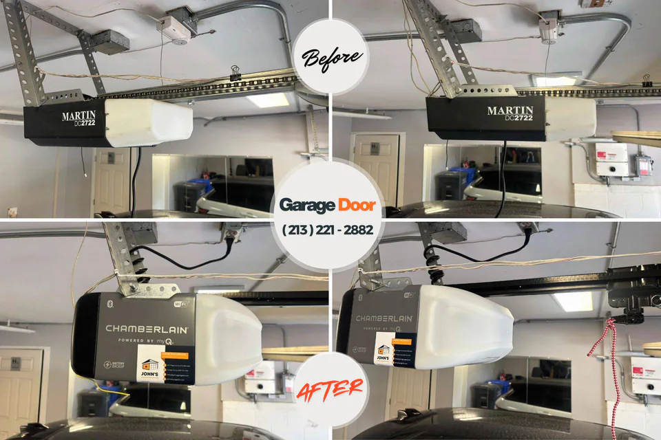 Before and after: garage door repair South Greeley, WY